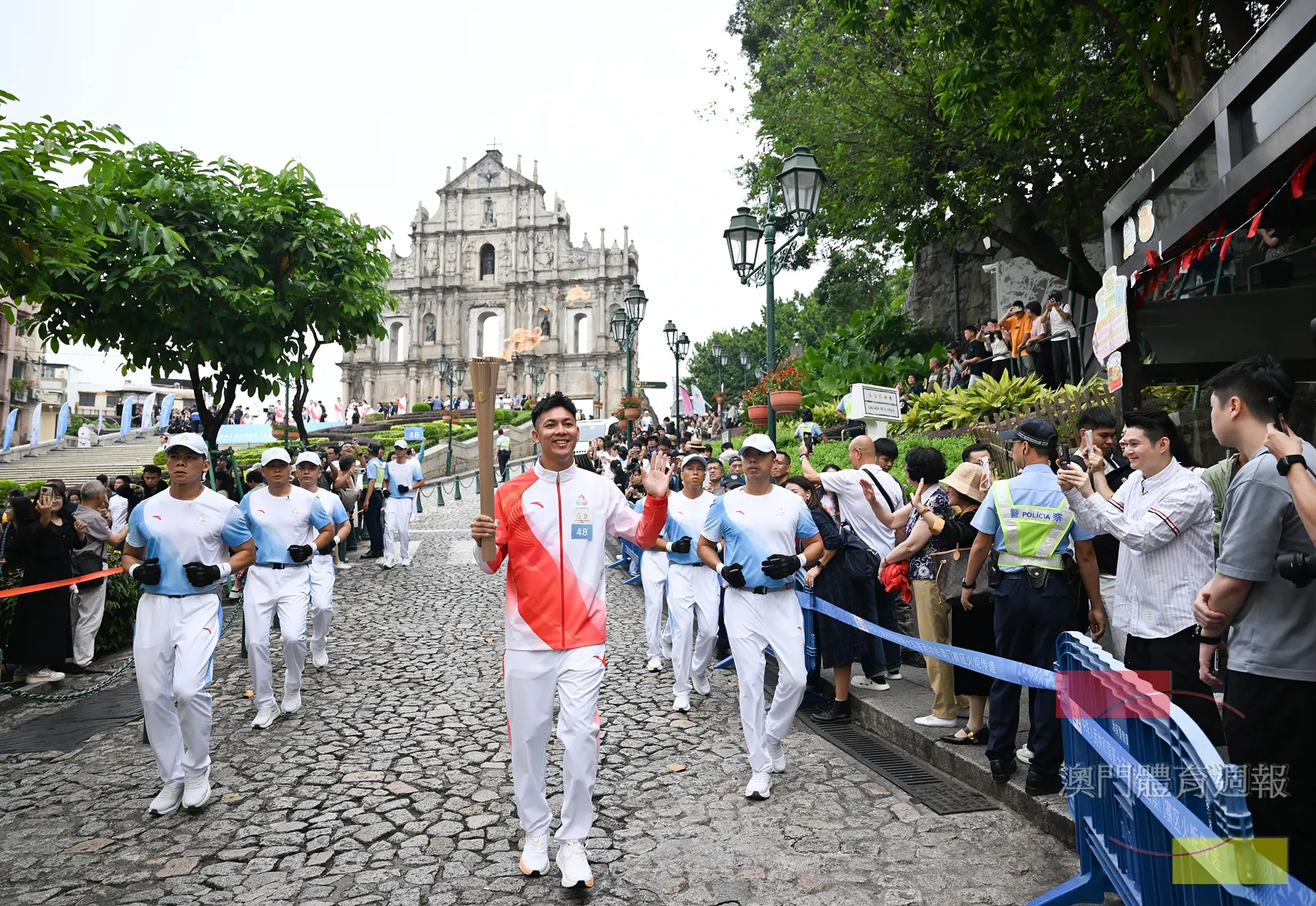 副3 羅協銘表示能擔任火炬手是對運動生涯的莫大鼓勵（新華社）.JPG